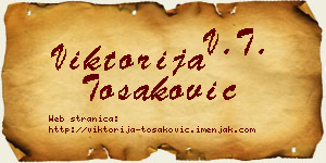 Viktorija Tošaković vizit kartica